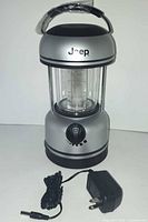 Front view of Jeep lantern with charger