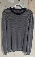 Front view of Ermenegildo Zegna blue/gray pullover sweater