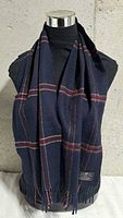 Full length view of plaid cashmere scarf on mannequin
