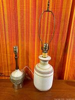 Both lamps side by side on table showing overall forms