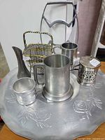 All items arranged on embossed tray