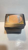 Front view of entire stack showing Magic: The Gathering backs