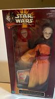 Front view of boxed Queen Amidala doll