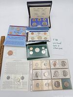 Overview showing all coin sets, dime card and binder page