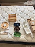 all items laid out on mattress