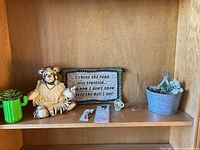 All items arranged on shelf