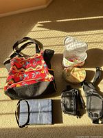 Group shot showing all five bags