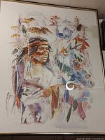 Full view of framed signed print