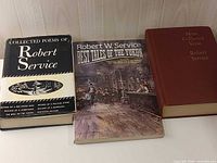 All three Robert Service books side by side