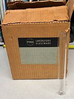 Original Pyrex box with one test tube displayed