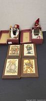 Overview of two boxed Frigast figures and four Hummel plaques
