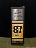 Front of boxed Sidney Crosby #87 Tim Hortons collectable stick