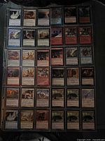 Full binder page holding 36 Magic: The Gathering cards