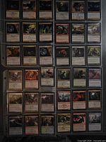 Overall view of all 36 cards in binder sleeves