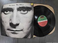 Front album cover and vinyl partially removed