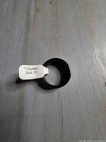 Ring with size tag visible