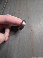 Side view of tungsten ring showing width and finish
