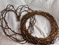 Heart and circular vine wreaths together