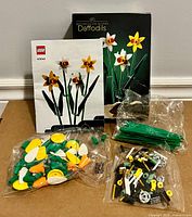 Instruction booklet, sealed component bags for LEGO set 40646 displayed