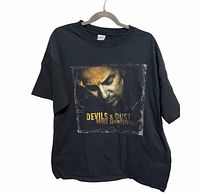 Full front view of T-shirt showing graphic and overall condition