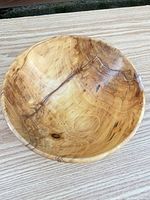 Top view showing wood grain and repaired crack