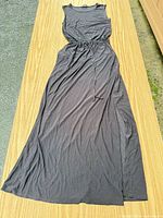 Full view of maxi dress laid flat showing overall style and length