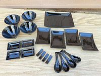 Complete set laid out on table