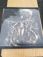 Full framed fabric print on table