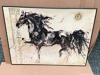 front view of framed horse poster