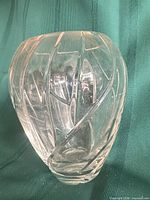 Front view showing vase shape and spiral cuts