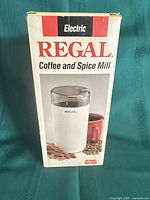 Front of Regal Coffee and Spice Mill retail box