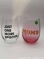 Both glasses front view showing texts