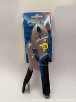 Front view of packaged ToolDeal 10" locking grip pliers
