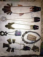 Overview of all jewelry pieces laid out