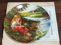 Front view of plate displaying artwork