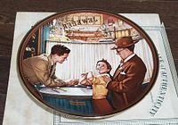 Front view of plate showing Rockwell illustration