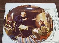 Front view of plate showing Norman Rockwell artwork