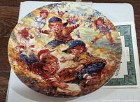 Front of Stewart Sherwood “Safe!!!” plate showing artwork