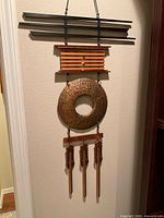 Full view of wind chime showing all components