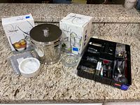 Group shot of entire lot on countertop