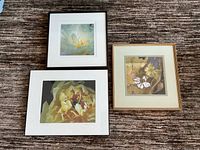 Group shot of all three framed artworks