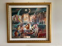 full view of framed painting on wall