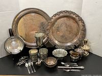 Group shot showing all trays, mugs, serveware and flatware