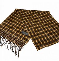 Full scarf folded showing pattern and fringe