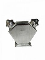 Front view showing both shakers and geometric stand