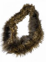 Full looped view of fur scarf