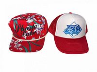 Both caps side by side front view