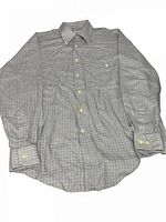Full view of Yves Saint Laurent micro-plaid dress shirt