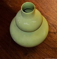 Top view showing double-gourd shape and glaze color