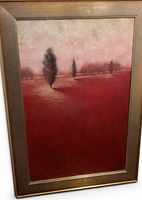 Front view of framed painting showing artwork and frame